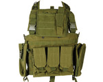 Defcon Gear Tactical 600 Denier Airsoft Vest - Commando Chest Rig - Olive Drab Defcon Gear Tactical 600 Denier Airsoft Vest - Commando Chest Rig - Olive Drab