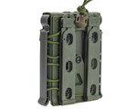 Warrior Tactical Vest Accessory Pouch - AR15 Single Magazine Molle Pull Down - Olive Drab Warrior Tactical Vest Accessory Pouch - AR15 Single Magazine Molle Pull Down - Olive Drab