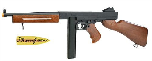 43904 Thompson M1A1 Electric Airsoft AEG Gun Black/Wood