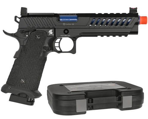 Lancer Tactical Knightshade Hi-Capa Gas Blowback Airsoft Pistol - Black/Blue (LTX-6BN-M)