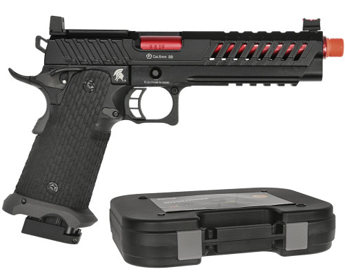 Lancer Tactical Knightshade Hi-Capa Gas Blowback Airsoft Pistol - Black/Red (LTX-6BR-M)