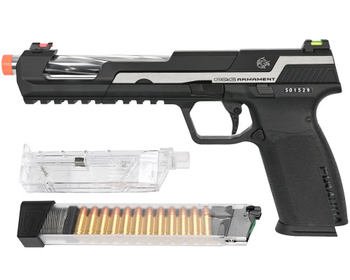 G&G Armament Piranha SL Gas Blowback Pistol - Silver (GAS-PRN-LNG-SBB-UCM)