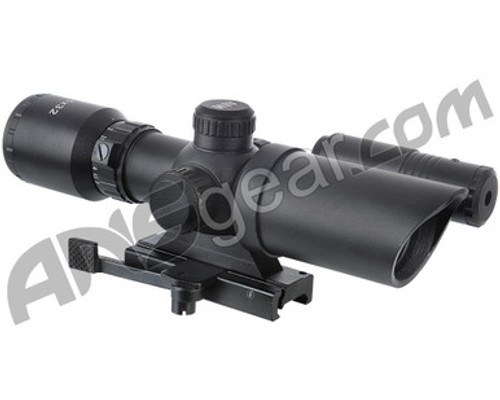 Aim Sports 1.5-5X32mm Dual-Illuminated Green Laser Rifle Scope w/ Duplex Reticle (JSDG15532G)