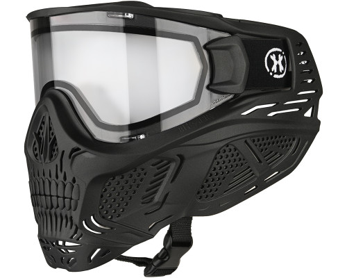 HK Army HSTL Skull Full Face Mask - Black w/ Clear Lens