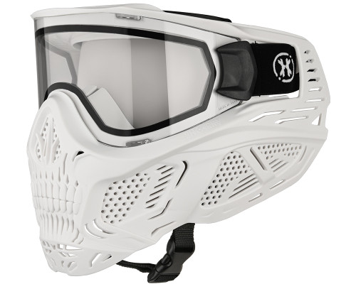 HK Army HSTL Skull Full Face Mask - White w/ Clear Lens