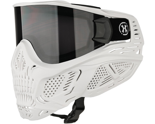 HK Army HSTL Skull Full Face Mask - White w/ Smoke Lens