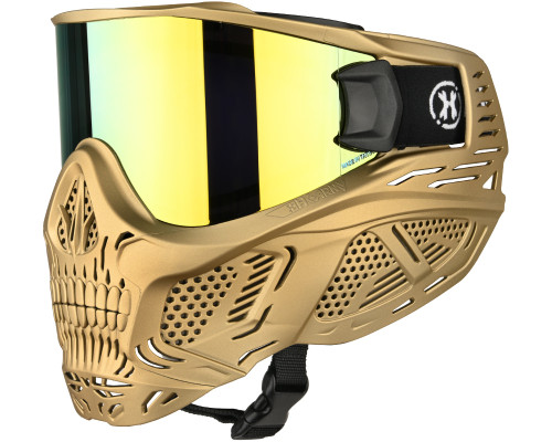 HK Army HSTL Skull Full Face Mask - Gold w/ Gold Lens