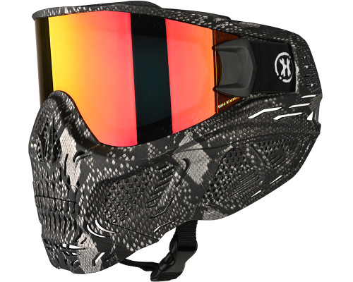 HK Army HSTL Skull Full Face Mask - Snake Grey w/ Fire Lens