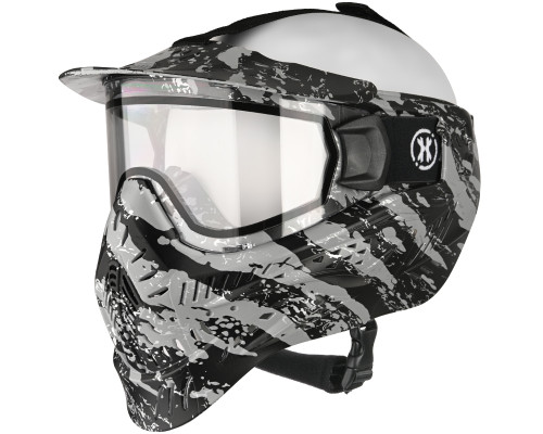 HK Army HSTL Full Face Mask - Fracture Black/Grey w/ Clear Lens