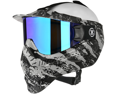 HK Army HSTL Full Face Mask - Fracture Black/Grey w/ Ice Lens