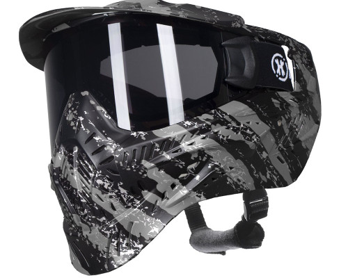 HK Army HSTL Full Face Mask - Fracture Black/Grey w/ Smoke Lens