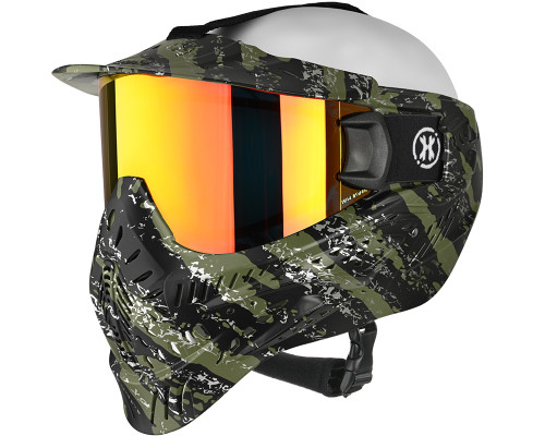 HK Army HSTL Full Face Mask - Fracture Black/Olive w/ Fire Lens
