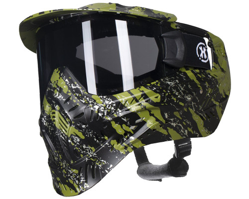 HK Army HSTL Full Face Mask - Fracture Black/Olive w/ Smoke Lens