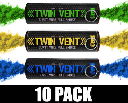 Enola Gaye Burst Smoke Grenade 10 Pack - Brazil (Blue/Green/Yellow)