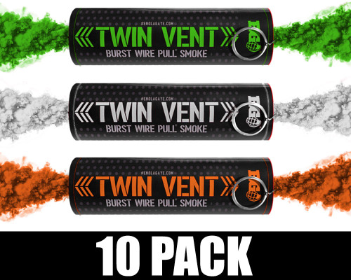 Enola Gaye Burst Smoke Grenade 10 Pack - Irish (Green/Orange/White)