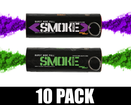 Enola Gaye Burst Smoke Grenade 10 Pack - Joker (Green/Purple)