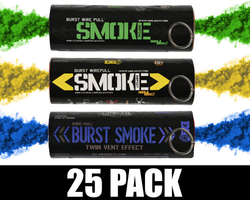 Enola Gaye Burst Smoke Grenade 25 Pack - Brazil (Blue/Green/Yellow)