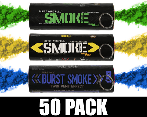 Enola Gaye Burst Smoke Grenade 50 Pack - Brazil (Blue/Green/Yellow)