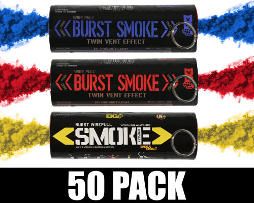 Enola Gaye Burst Smoke Grenade 50 Pack - Colombia (Blue/Red/Yellow)