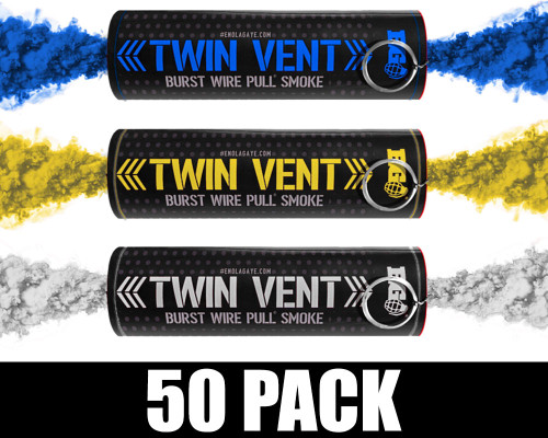 Enola Gaye Smoke Grenade - Burst - 50 Pack - Los Angeles Football (Blue/Yellow/White)