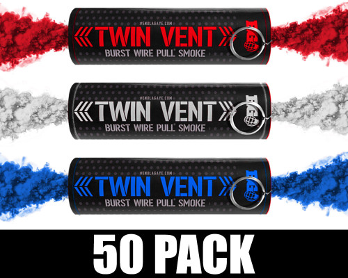 Enola Gaye Smoke Grenade - Burst - 50 Pack - Murica (Blue/Red/White)