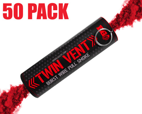 Enola Gaye Smoke Grenade - Burst - 50 Pack - Red