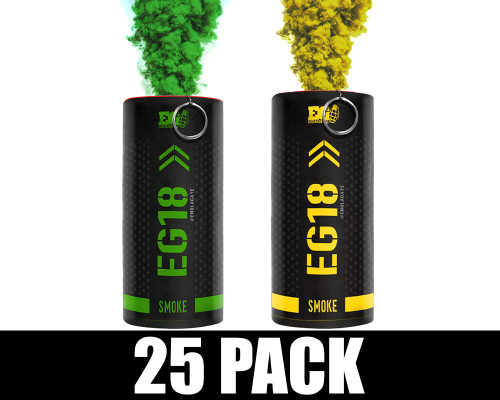 Enola Gaye Smoke Grenade - EG18 - 25 Pack - Greenbay Football (Green/Yellow)