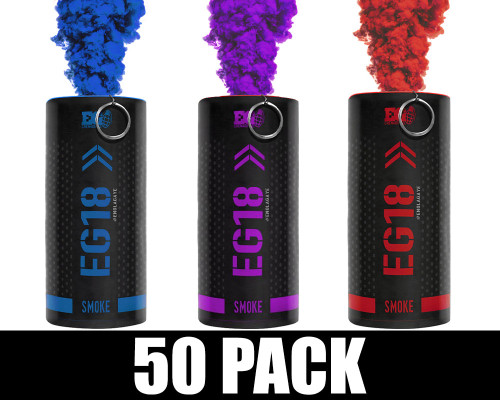 Enola Gaye Smoke Grenade - EG18 - 50 Pack - Cosmic (Blue/Purple/Red)