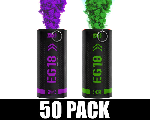 Enola Gaye Smoke Grenade - EG18 - 50 Pack - Joker (Green/Purple)