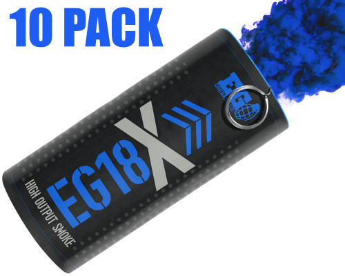 Enola Gaye EG18X Military Smoke Grenade 10 Pack - Blue
