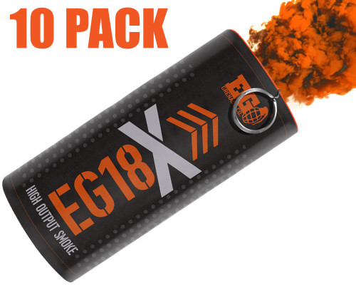 Enola Gaye EG18X Military Smoke Grenade 10 Pack - Orange