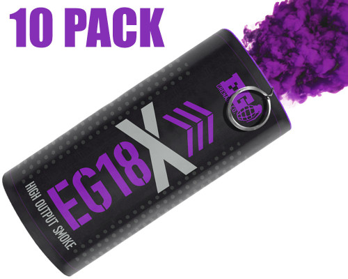 Enola Gaye EG18X Military Smoke Grenade 10 Pack - Purple