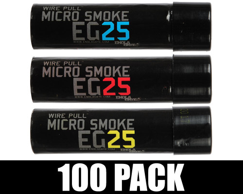 Enola Gaye EG25 Micro Smoke Grenade 100 Pack - Colombia (Blue/Red/Yellow)