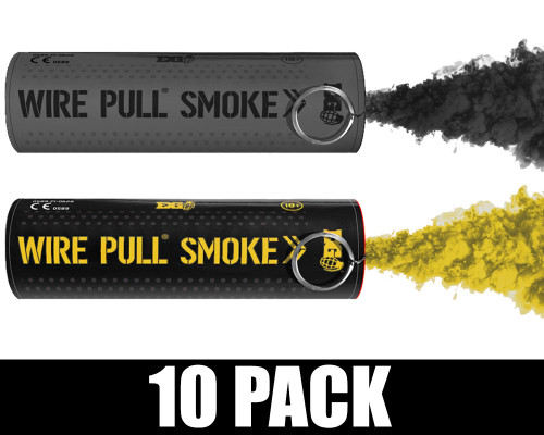 Enola Gaye Wire Pull Smoke Grenade 10 Pack - Bumble Bee (Black/Yellow)