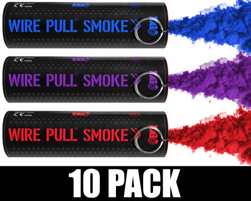 Enola Gaye Wire Pull Smoke Grenade 10 Pack - Cosmic (Blue/Purple/Red)