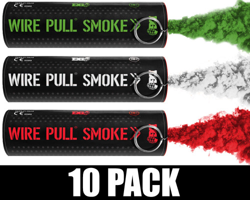 Enola Gaye Smoke Grenade - Wire Pull - 10 Pack - Mexico/Italy (Green/Red/White)