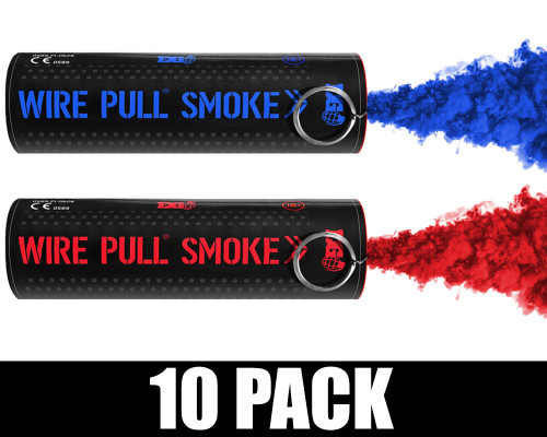 Enola Gaye Wire Pull Smoke Grenade 10 Pack - Optimus (Red/Blue)