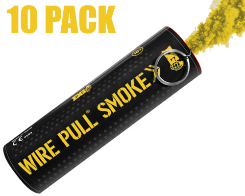 Enola Gaye Wire Pull Smoke Grenade 10 Pack - Yellow