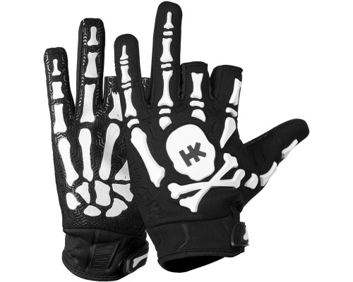 HK Army Bones Paintball Gloves - Black/White