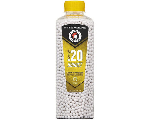 Lancer Tactical Streamline Competition Grade Tracer Airsoft BB's - .20g - 5050 Rounds - Tracer (CA-SLB-020TR)
