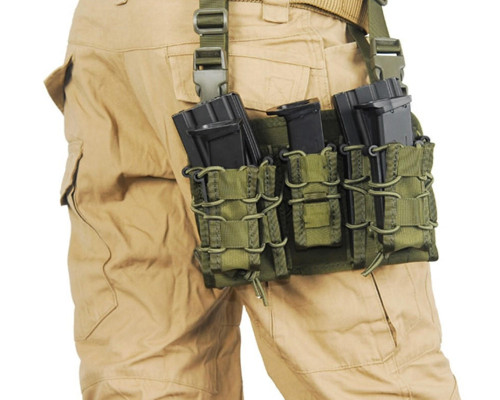 Lancer Tactical TKO Magazine Pouch Leg Rig - OD Green Lancer Tactical TKO Magazine Pouch Leg Rig - OD Green