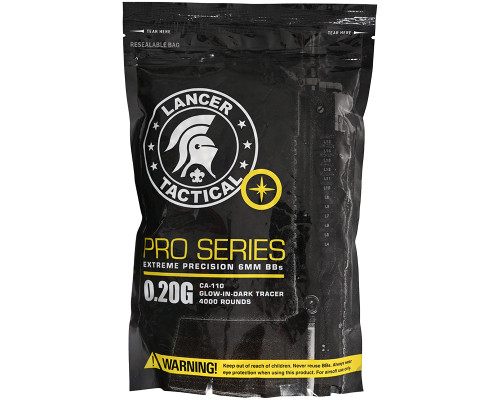 Lancer Tactical Tracer Airsoft BB's - .20g - 4000 Rounds (CA-110)