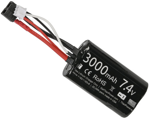 Titan 3000mAh 7.4V Brick T-Plug (Deans) Airsoft Battery (1183)