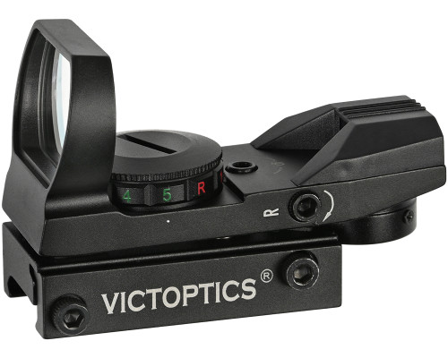 Victoptics IPM 1x23x34 Red Dot Sight w/ 4 Reticles & 5 Brightness Red/Green Settings - Black (RDSL15)