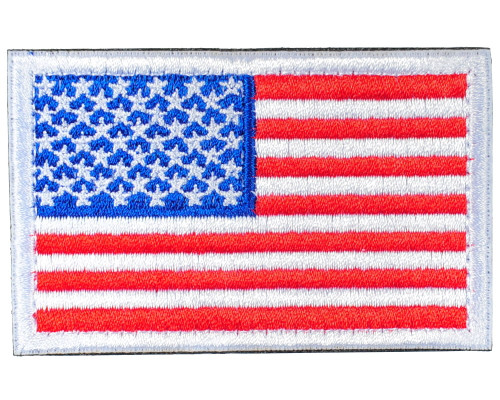 Warrior Velcro Morale Patch - US Flag - White/Red