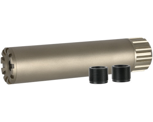 Wau Force 14mm 35x145mm Airsoft Barrel Extension/Mock Silencer - Dark Earth (AC-543T) Wau Force 14mm 35x145mm Airsoft Barrel Extension/Mock Silencer - Dark Earth (AC-543T)