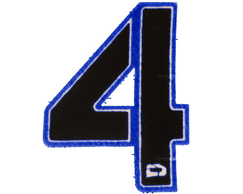 Push Division Velcro Number Patch #4 - Blue