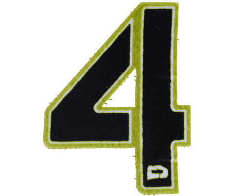 Push Division Velcro Number Patch #4 - Lime