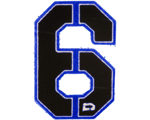 Push Division Velcro Number Patch #6 - Blue