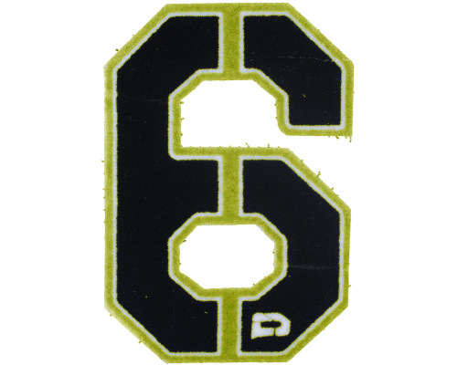 Push Division Velcro Number Patch #6 - Lime